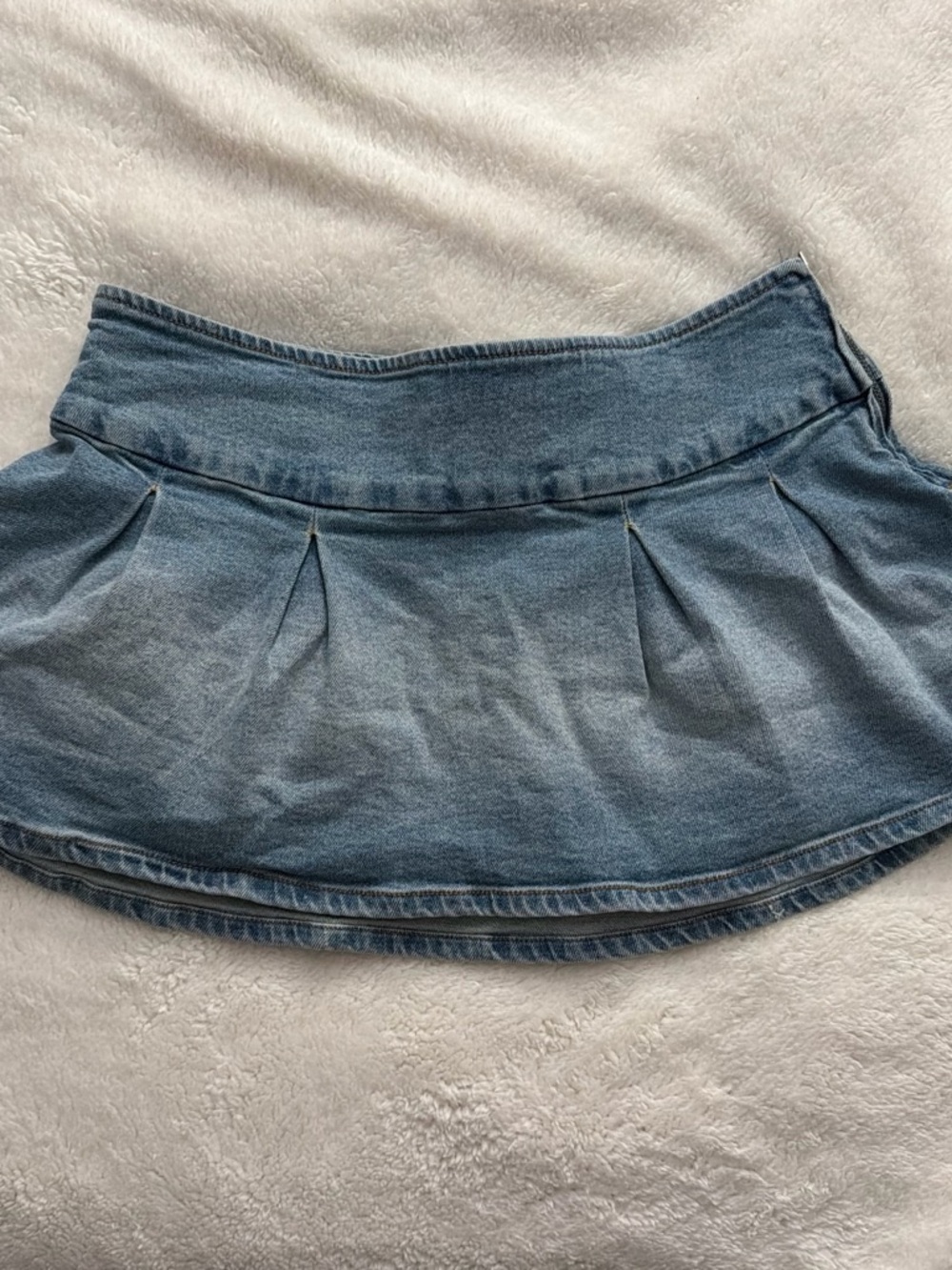 Blue Denim Pleated Mini Skirt - RSQ